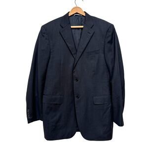 Canali Men’s 100% Wool Blazer 44L Made in Italy Dark Charcoal Jacket